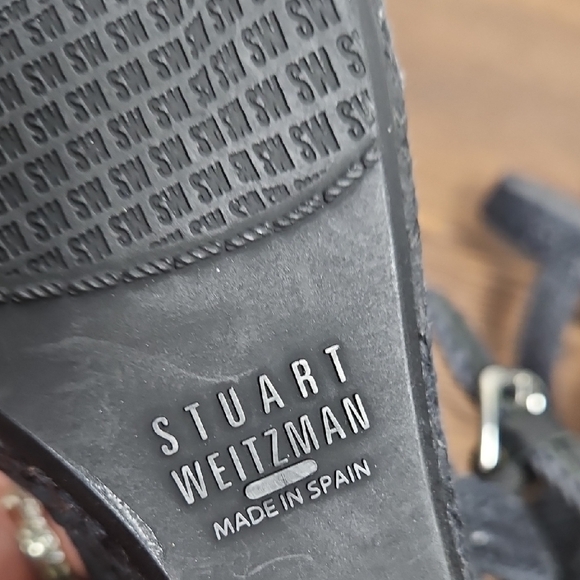 Stuart Weitzman Black Barbados Raffia Platform Sandals - Size 8.5 - Picture 11 of 13